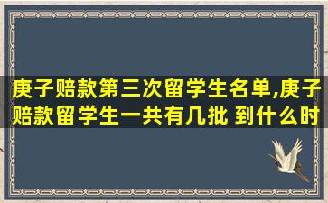 庚子赔款第三次留学生名单,庚子赔款留学生一共有几批 到什么时候停止了